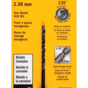 BROCA DE VÁSTAGO HEXAGONAL DE 3/32" Irwin
