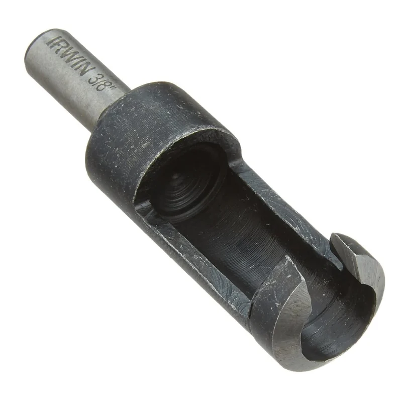 Cortador de tapones Irwin de acero de alto carbono de 3/8" x 2" de largo, vástago redondo, 1 pieza - Oferta de la semana