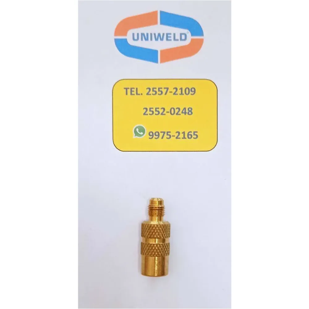 Adaptador Uniweld 5/16" hembra X 1/4" macho para 410a Isidro A. Flores