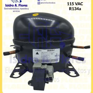 Compresor 1/5 R134 EM3D50HLT 115-127V original GE (Embraco) completo Isidro A. Flores