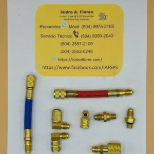 Juego de conexiones y mangueras de carga 1/4",316" y 1/8" Isidro A. flores