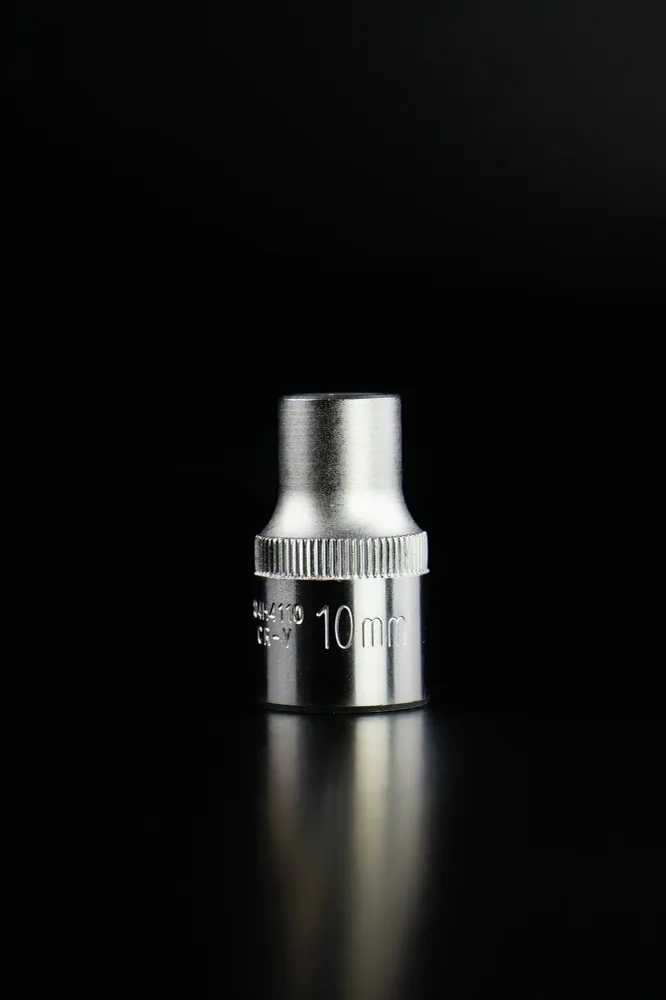 CUBO CORTO CROMO-VANADIO ESPIGA 1/2" 6 PUNTOS - 8 MM X 38 MM - 8 MM X 38 MM JONNESWAY