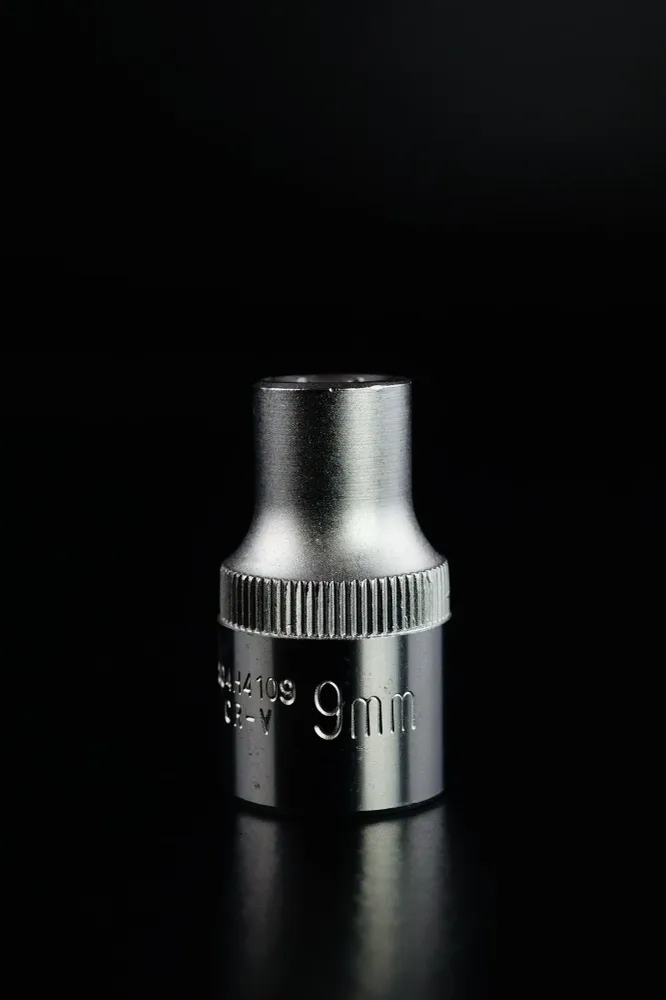 CUBO CORTO CROMO-VANADIO ESPIGA 1/2" 6 PUNTOS - 8 MM X 38 MM - 8 MM X 38 MM JONNESWAY