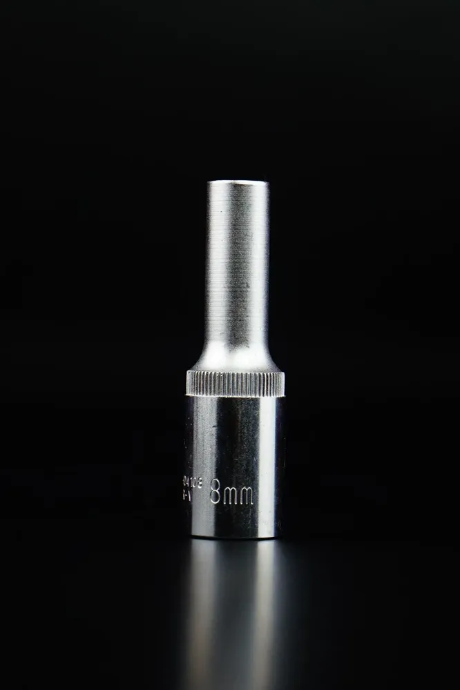 CUBO PROFUNDO CROMO-VANADIO ESPIGA 1/2" 6 PUNTOS - 8 MM X 76 MM - 8 MM X 76 MM JONNESWAY