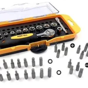 Juego de dados y puntas 38 Pza en 1/4"
