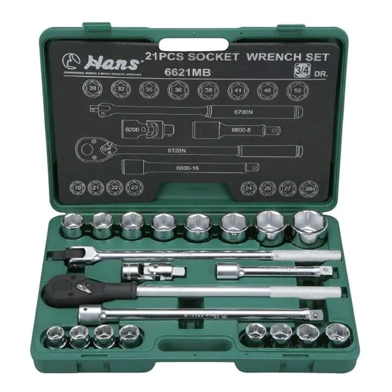 Caja De Dados 3/4 De 19 36 Mm 21 Piezas Hans 6621mb Jupix Chile