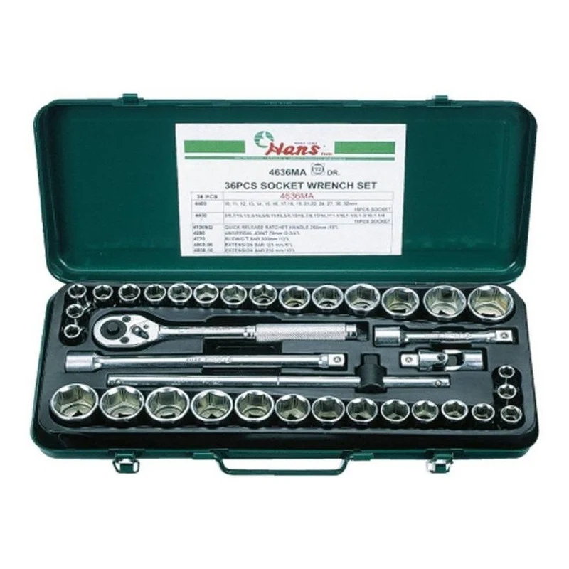 Caja De Dados Dr 6 Ptas 1/2 Con 36 Piezas Hans 4636mag Jupix Chile