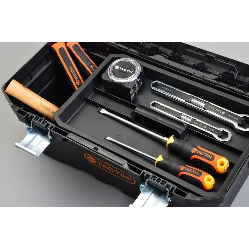 Caja Herramientas Plástica 20¨ Con Bandeja Tactix 320342 Jupix Chile