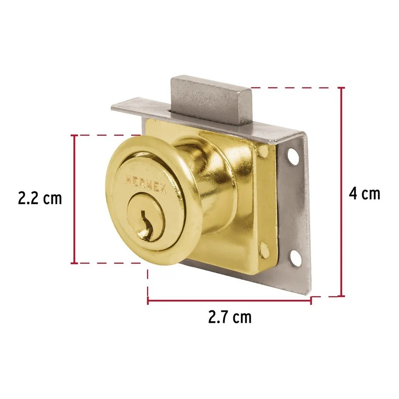 Cerradura Para Mueble Accion Vertical Laton Truper Cm-24l Jupix Chile