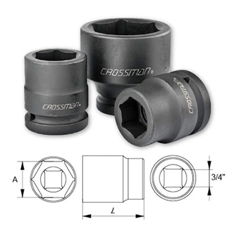 Dado De Impacto 3/4 De 21 Mm Largo 51 Mm Crossman 76-121 Jupix Chile