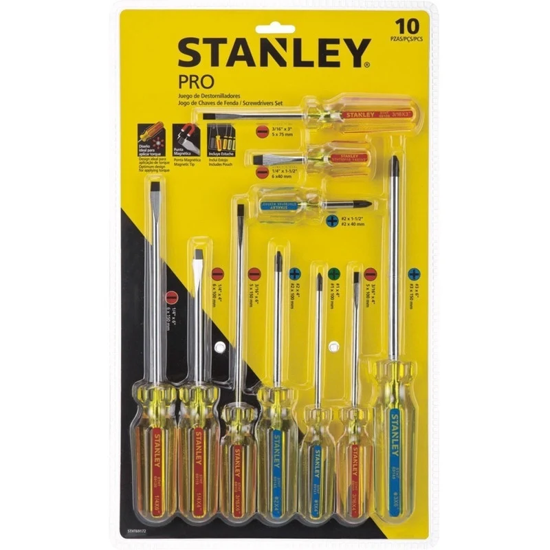 Destornillador 10 Piezas Stanley 69172 Jupix Chile