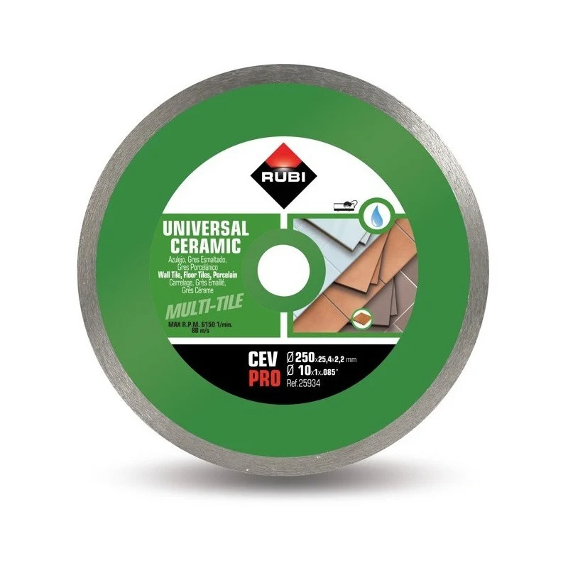 Disco Diamantado Continuo Cev Super Pro 250mm Rubi 30949 Jupix Chile