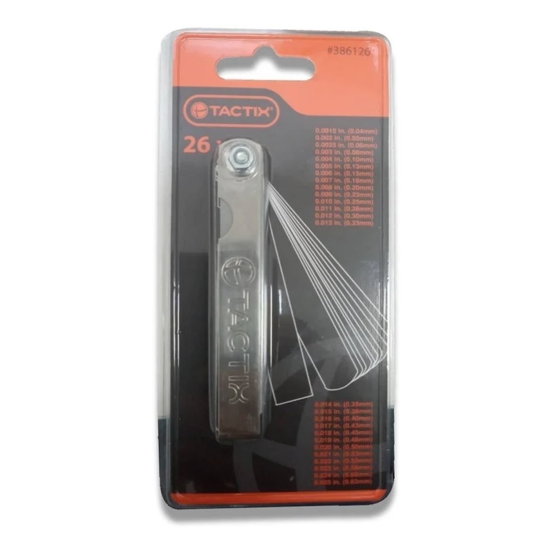 Feeler Galgas Calibradora Milimetrico 26 Hojas Tactix 386126 Jupix Chile