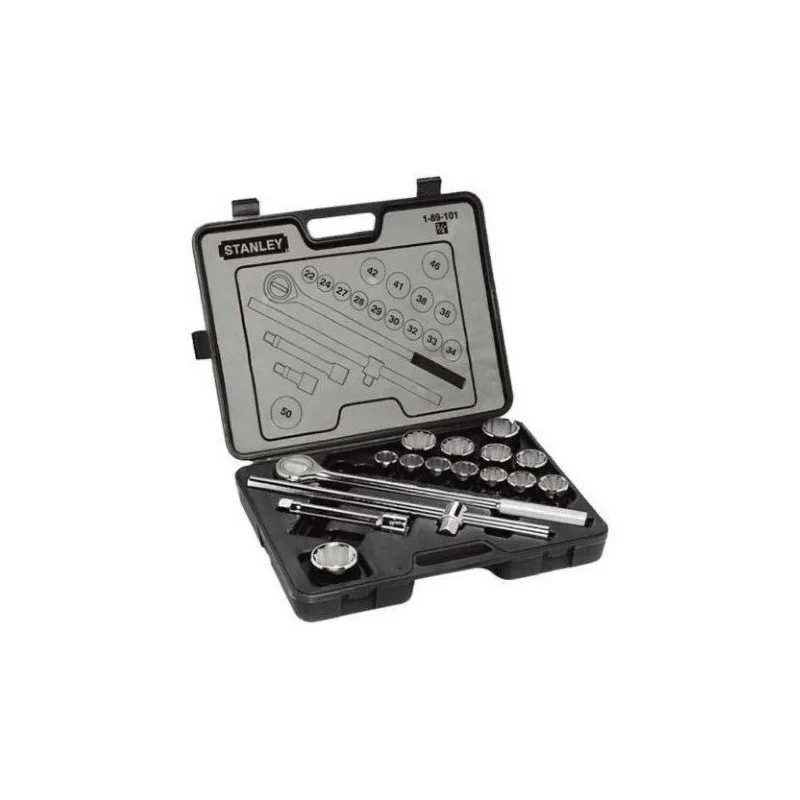 Juego De Llave Dado 3/4dr 22-50 Mm 19 Piezas Stanley 89101 Jupix Chile