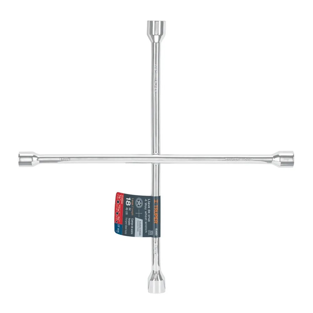 Llave Cruz Universal De 17-19-21-22mm Truper Llcr-18 Jupix Chile
