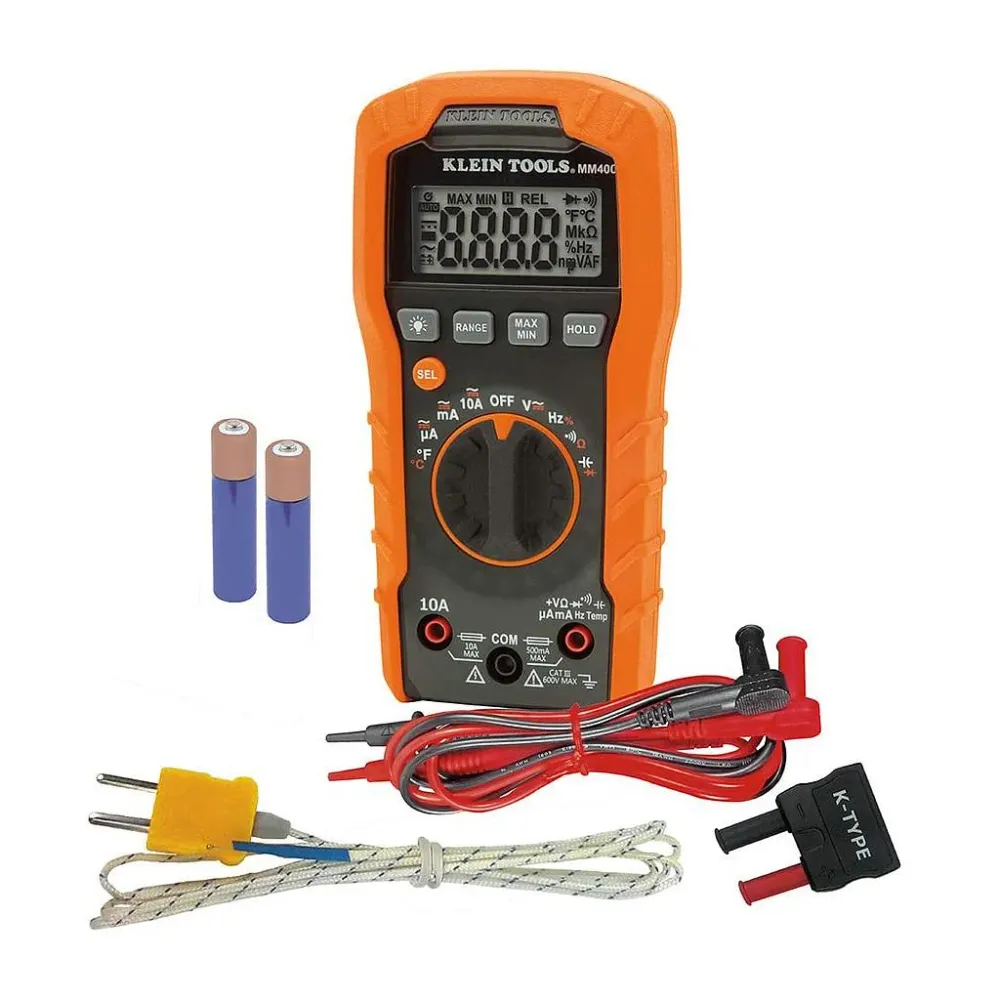 Multimetro digital de rango automatico de 600 V Klein Tools
