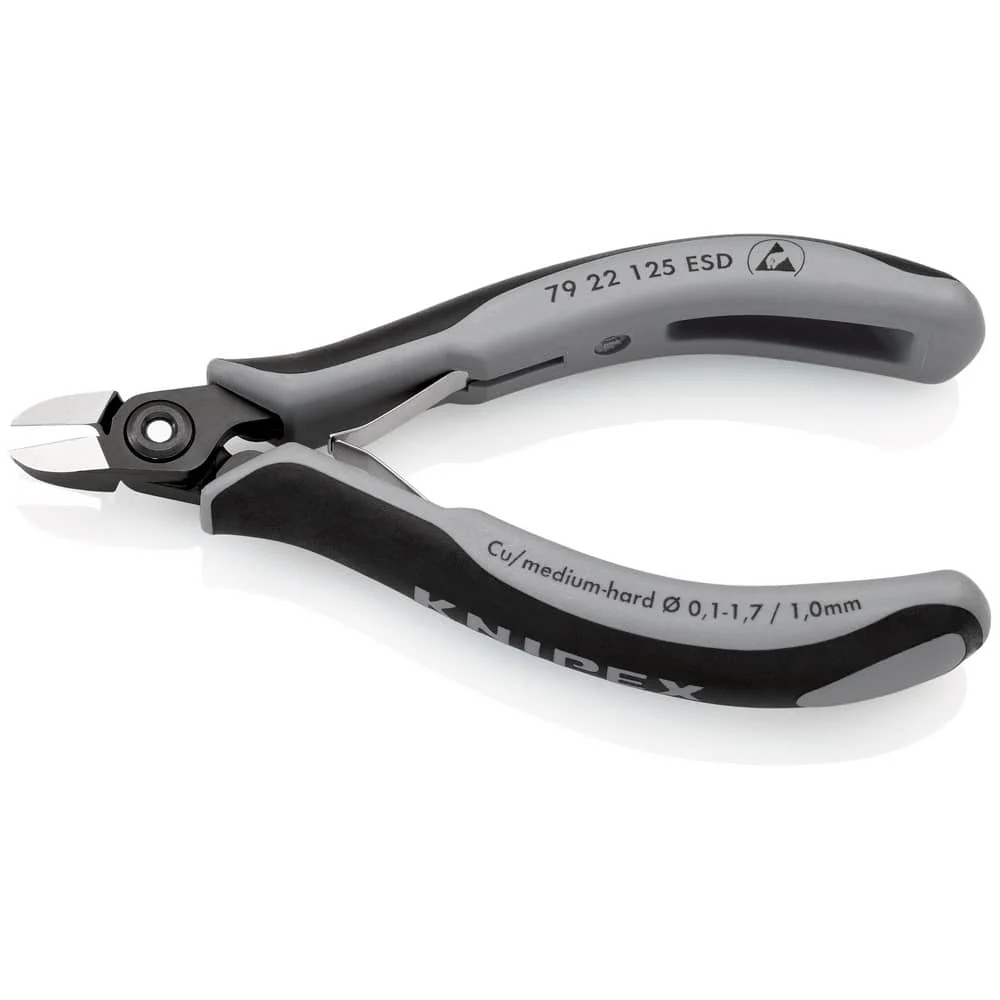Fresas diagonales KNIPEX para electrónica de precisión longitud 125 mm forma 2 ( 4000810830 )