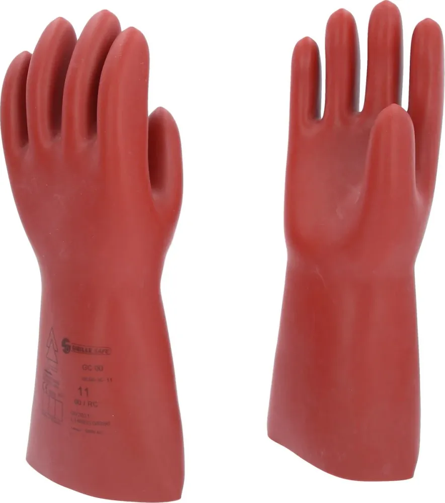 KS TOOLS Guante protector de electricista con protección mecánica, talla 11, clase 00, rojo ( 117.0067 )