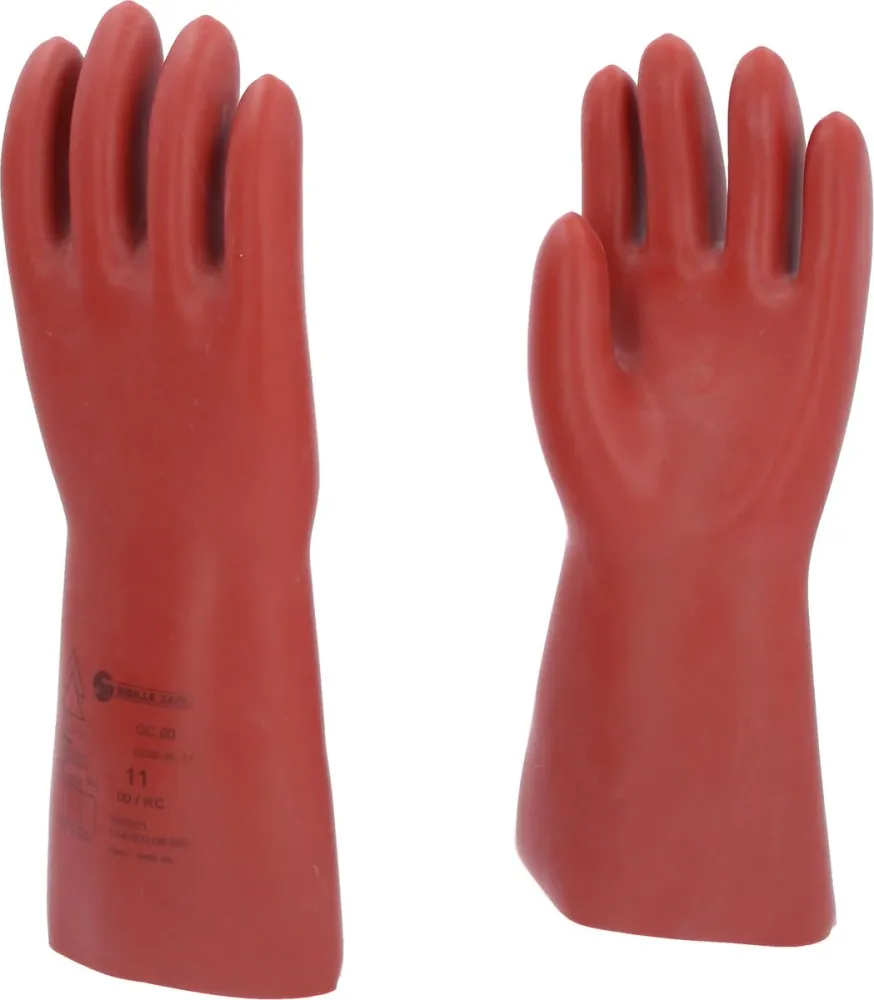 KS TOOLS Guante protector de electricista con protección mecánica, talla 11, clase 00, rojo ( 117.0067 )