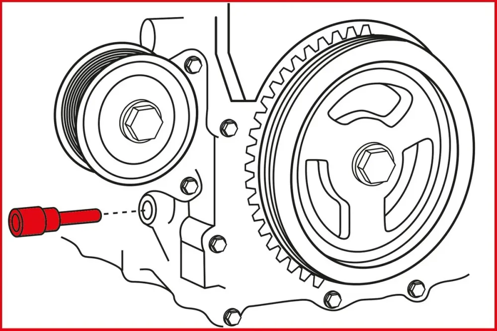 KS TOOLS Juego de herramientas de reglaje de motores para Ford / Mazda, 4 pzs ( 400.3350 )
