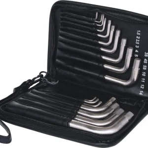 KS TOOLS Juego de llaves Allen TITANplus para tornillos con encastre hexagonal, 17 pzs ( 965.2004 )