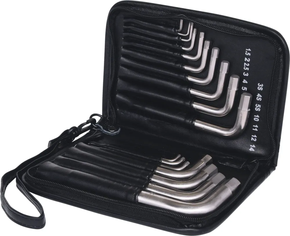KS TOOLS Juego de llaves Allen TITANplus para tornillos con encastre hexagonal, 17 pzs ( 965.2004 )