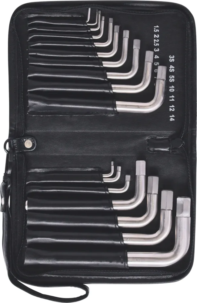 KS TOOLS Juego de llaves Allen TITANplus para tornillos con encastre hexagonal, 17 pzs ( 965.2004 )