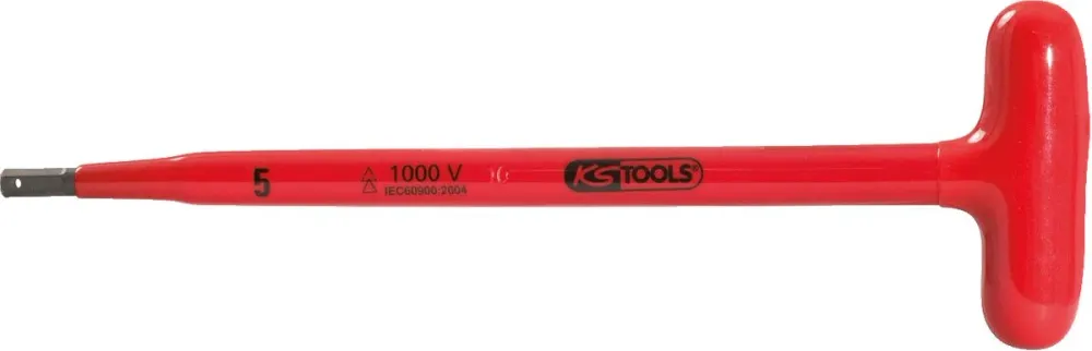 KS TOOLS Llave Allen con mango en T y aislamiento protector, 10x300 mm ( 117.1691 )