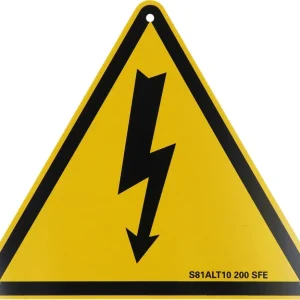 KS TOOLS Rótulo de advertencia híbrido-electrocución, aluminio, 200 mm ( 117.0178 )