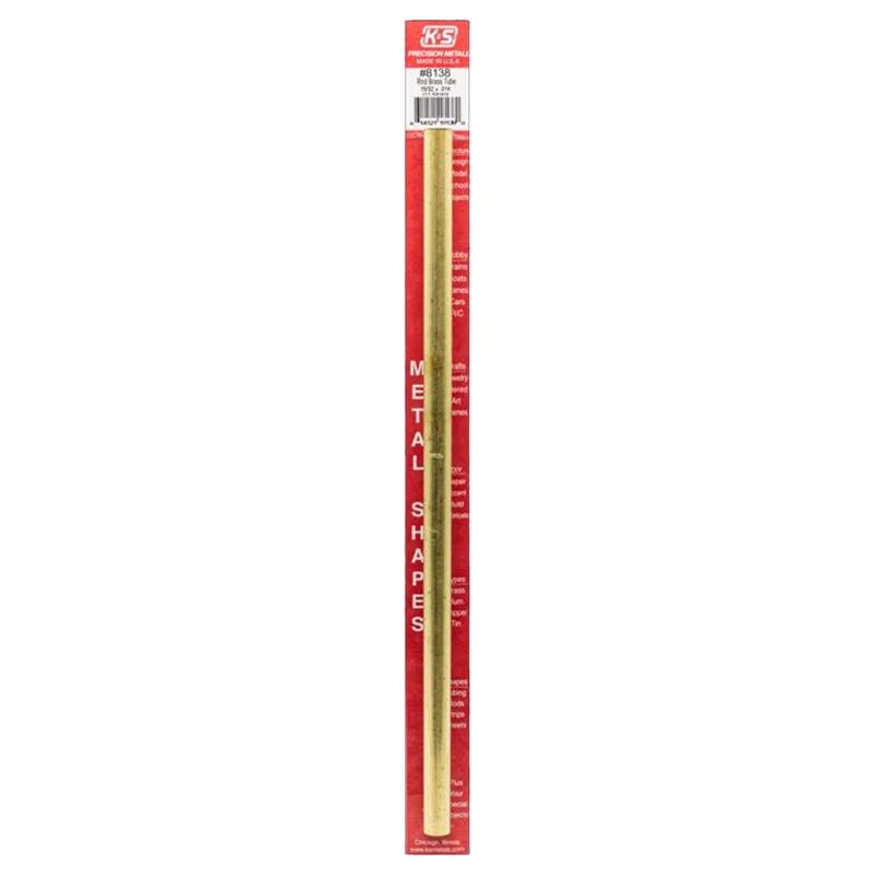 Tubo redondo de latón K&S de 15/32 pulg. de diámetro x 12 pulg. de largo (paquete de 1) - Oferta de la semana K&S