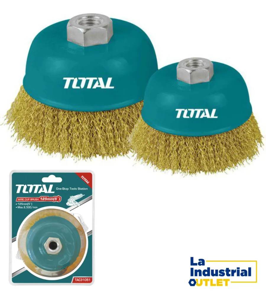 ESCOBILLA COPA DORADO 5´ (125MM) TOTAL La Industrial Outlet