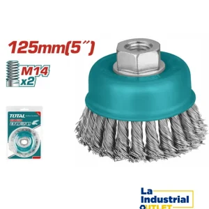 ESCOBILLA COPA TRENZADO 5´ (125MM) TOTAL La Industrial Outlet
