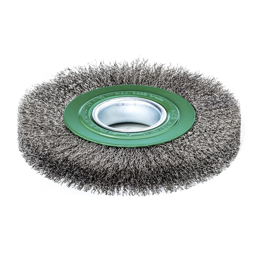 LessMann 376362 - Cepillo circular LessMann 250x30/35 mm. alambre de acero inoxidable ondulado ROF 0,30