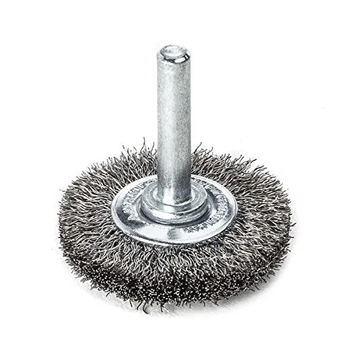 LessMann 415163 - Cepillo circular con espiga LessMann 50 mm. alambre de acero ondulado STA 0,30