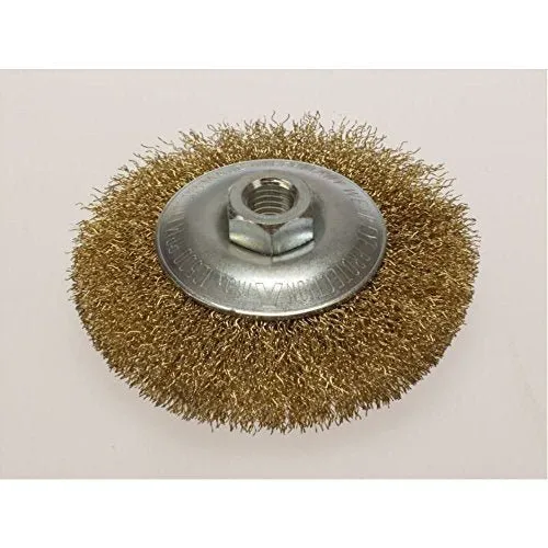 LessMann 422767 - Cepillo cónico LessMann 100x10 mm./M14x2,0 mm. alambre de acero latonado ondulado STM 0,30