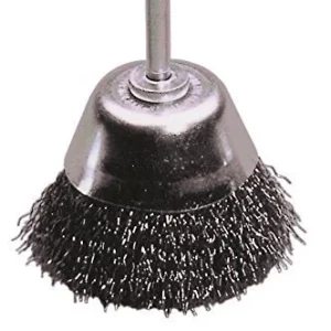 LessMann 430125 - Cepillo taza con espiga LessMann DIY 50 mm. alambre de acero inoxidable ondulado ROF 0,30