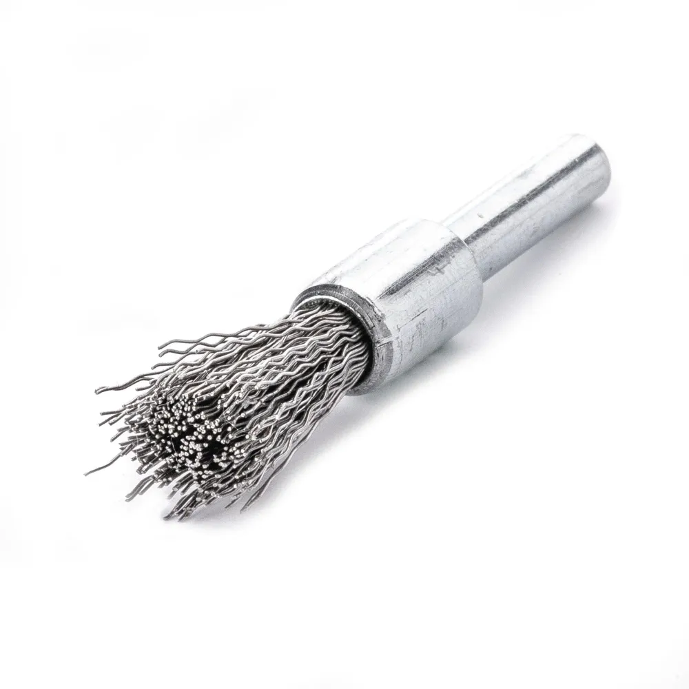 LessMann 452361 - Brocha con espiga LessMann 17x22x65 mm. alambre de acero inoxidable ondulado ROF 0,30