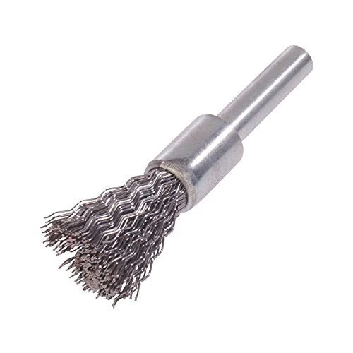 LessMann 453361 - Brocha con espiga LessMann 23x25x68 mm. alambre de acero inoxidable ondulado ROF 0,30