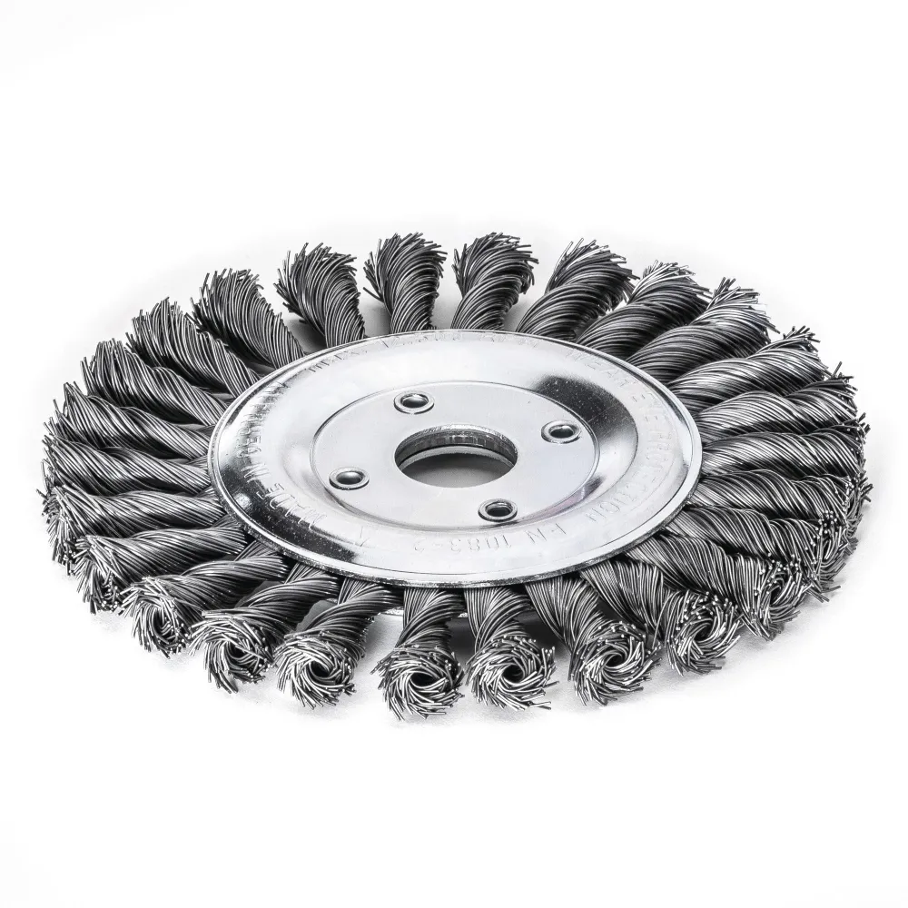 LessMann 473211 - Cepillo circular LessMann 125x14 mm./22,2 mm. alambre de acero trenzado, 20 mechones, STH 0,50