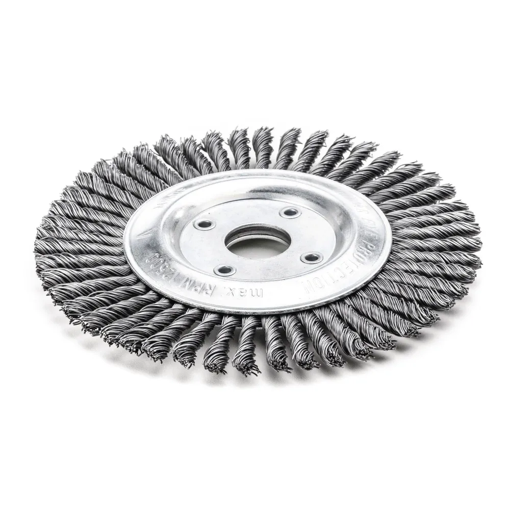 LessMann 47420148 - Cepillo circular LessMann Pipeline 150x6 mm./22,2 mm. almabre de acero trenzado, 48 mechones, STH 0,50