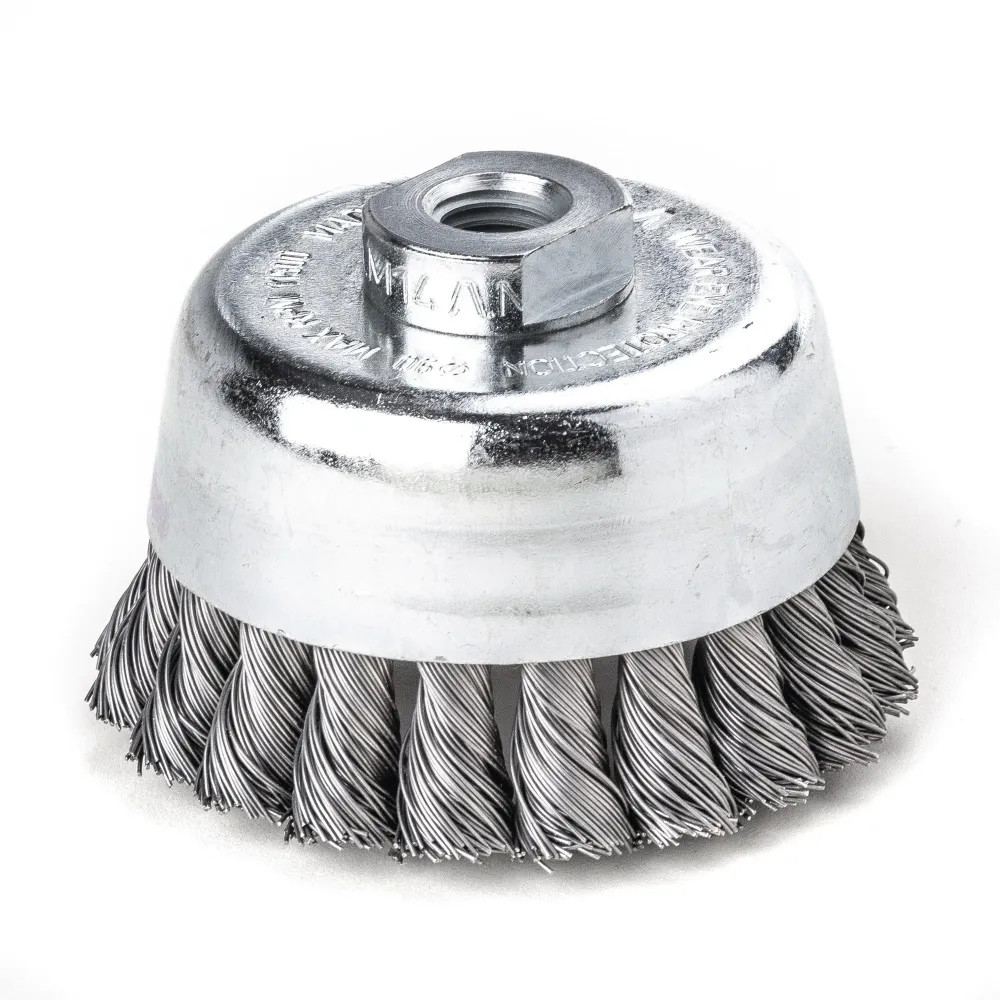 LessMann 482117 - Cepillo taza LessMann 65 mm./M14x2,0 mm. alambre de acero trenzado STH 0,35