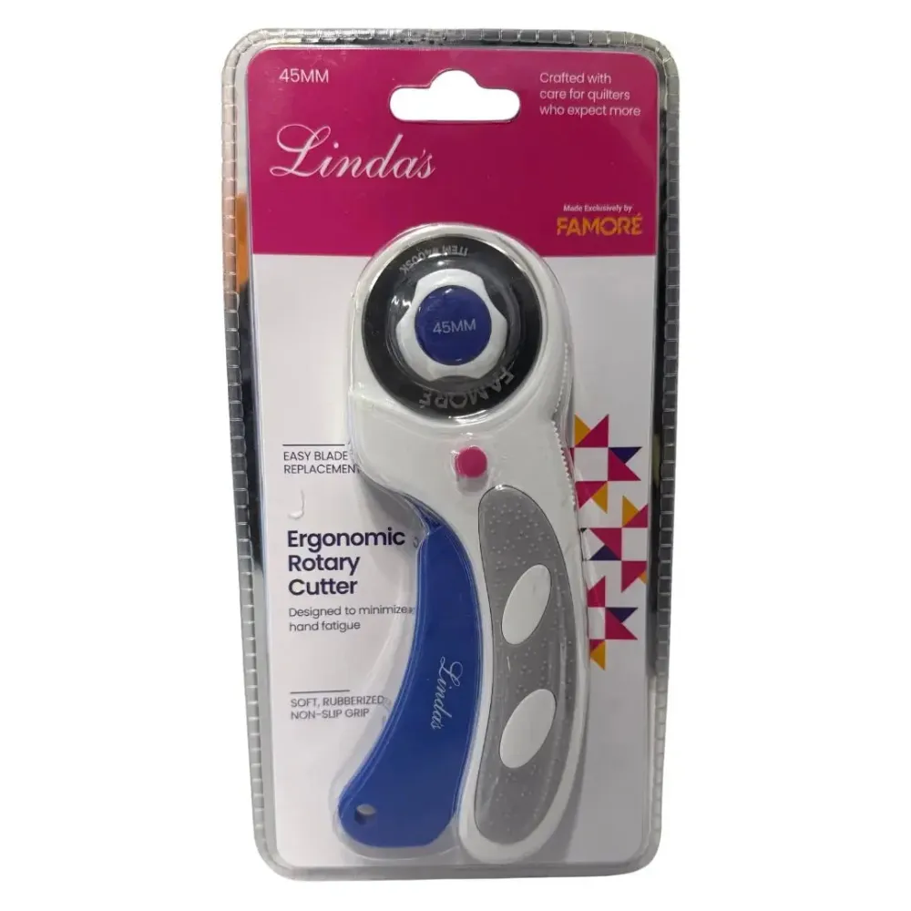 Cortador giratorio ergonómico de 45 mm de Linda Linda's Electric Quilters