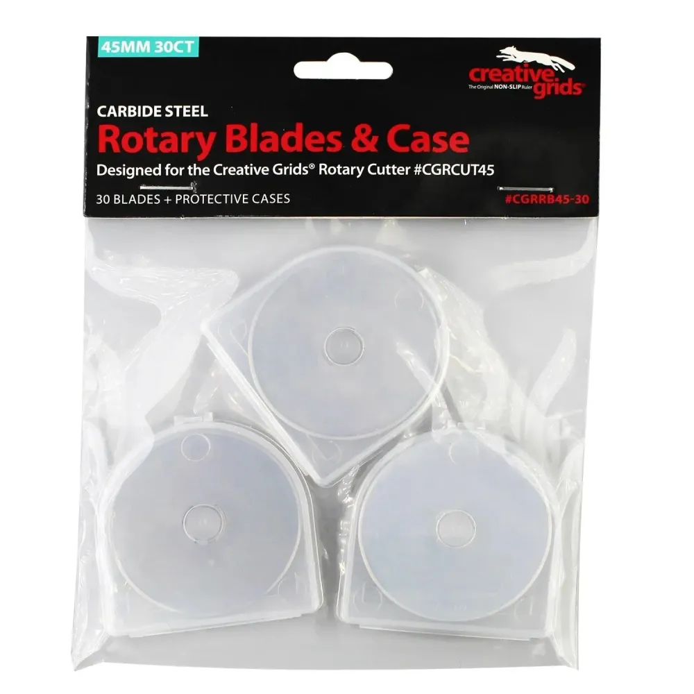 Cuchillas giratorias de repuesto Creative Grids de 45 mm, paquete de 30 unidades Linda's Electric Quilters