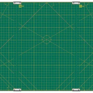 Juego de 3 alfombrillas de corte con clips, color verde, 89 cm x 178 cm Linda's Electric Quilters