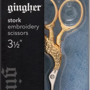 Tijeras de bordar «Stork» de Gingher, de 9 cm Linda's Electric Quilters