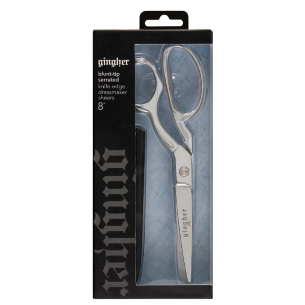 Tijeras de modista Gingher de 20 cm con filo dentado/afilado y punta roma Linda's Electric Quilters