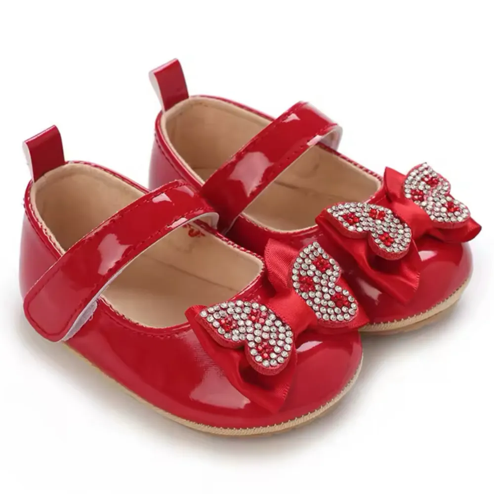 Baletas Mariposa Pre Caminadora Con Suela Rojo Magic Baby