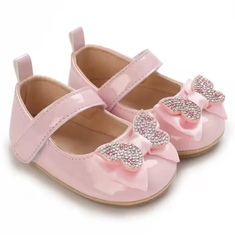 Baletas Mariposa Pre Caminadora Con Suela Rojo Magic Baby