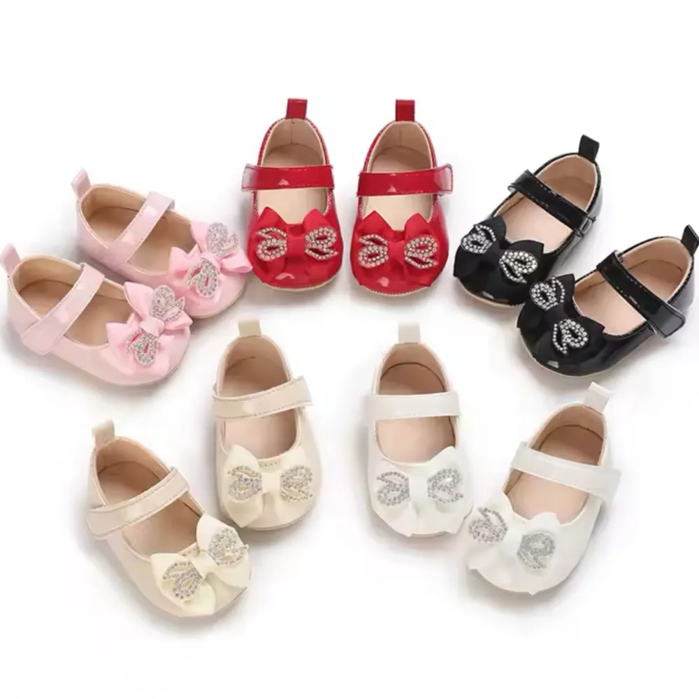 Baletas Moño Pre Caminadora Con Suela Beige Magic Baby