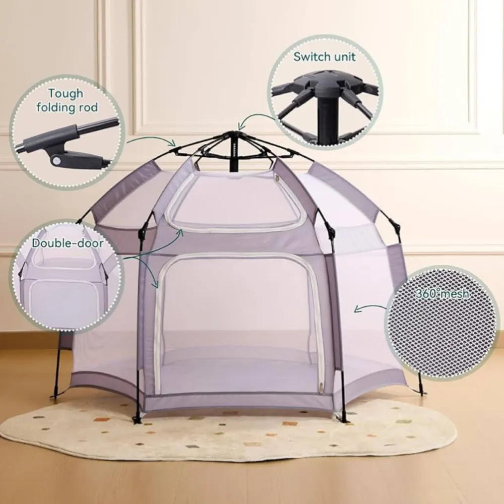 Carpa de juegos plegable Gris Magic Baby